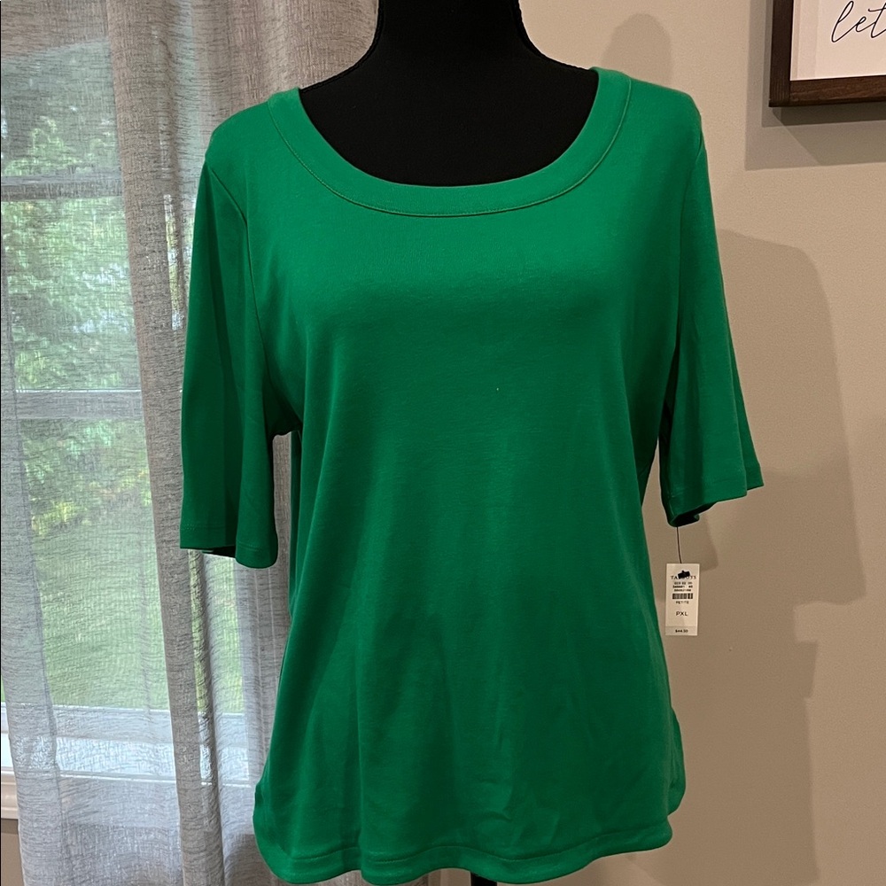 Talbots NWT Vibrant Green Short Sleeve Top